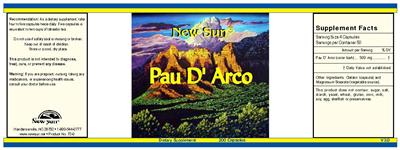 Photo of the New Sun Pau D' Arco label