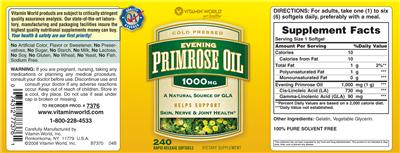 Evening Primrose Oil 1000 mg
