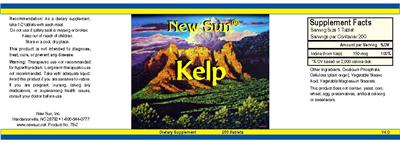 Photo of the New Sun Kelp label