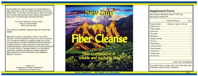 Photo of the New Sun Fiber Cleanse label