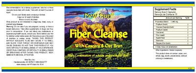 Photo of the New Sun Fiber Cleanse with Cascara & Oat Bran label