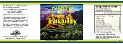 Photo of the New Sun Tranquility label