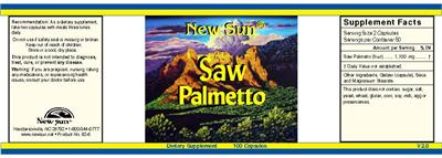 Photo of the New Sun Saw Palmetto label