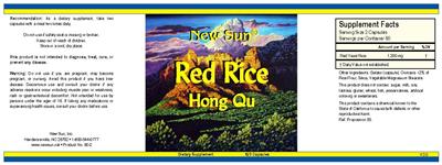 Photo of the New Sun Red Rice Hong Qu label