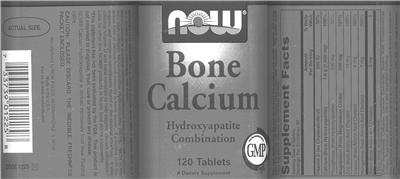 Photo of the NOW Bone Calcium label