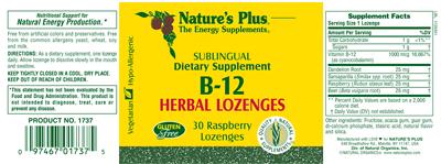 Sublingual B-12 Herbal Lozenges