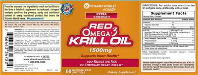 Extra Strength Red Omega-3 Krill Oil 1500 mg