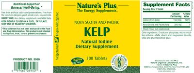 Photo of the Nature's Plus Nova Scotia And Pacific Kelp label