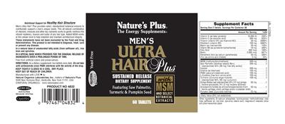 Photo of the Nature's Plus Men's Ultra Hair Plus label