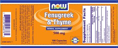 Fenugreek & Thyme 500 mg