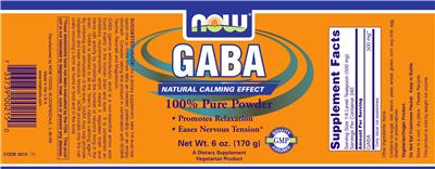 Photo of the NOW GABA label