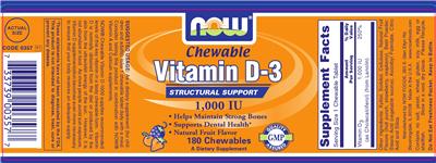 Chewable Vitamin D3 1,000 IU