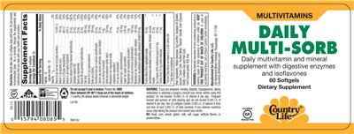 Photo of the Country Life Daily Multi-Sorb label