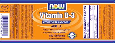 Vitamin D-3 400 IU