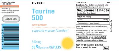Taurine 500 mg