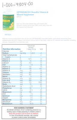 Photo of the Optisource Optisource Post Bariatric Surgery Formula Citrus label