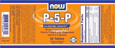 Photo of the NOW P-5-P label