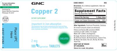 Product label for Copper 2