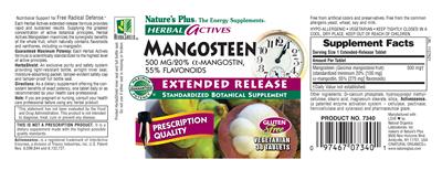 Mangosteen 500 mg Extended Release