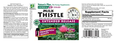 Milk Thistle 500 mg Extended Release