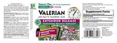 Valerian 600 mg Extended Release