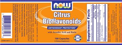 Photo of the NOW Citrus Bioflavonoids With Ascorbic Acid And Rutin label