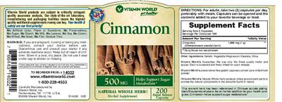 Cinnamon 500 mg