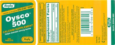 Photo of the Rugby Oysco 500 label