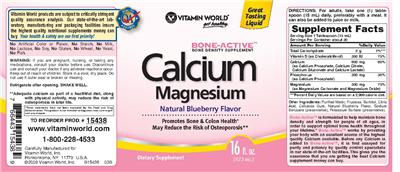 Calcium Magnesium Liquid Natural Blueberry Flavor