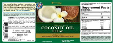 Organic Coconut Oil 1000 mg