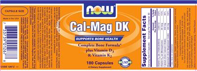 Photo of the NOW Cal-Mag DK label