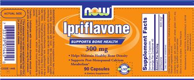 Photo of the NOW Ipriflavone 300 mg label
