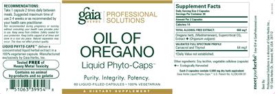 Oil Of Oregano Liquid Phyto-Caps