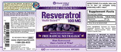 Double Strength Youth Guard Resveratrol 100 mg