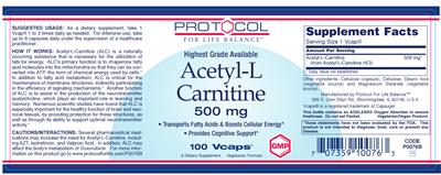 Acetyl-L Carnitine 500 mg