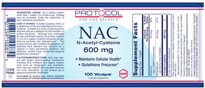NAC N-Acetyl-Cysteine 600 mg