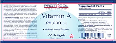 Vitamin A 25,000 IU