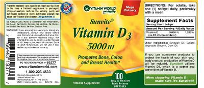 Sunvite Vitamin D3 5000 IU