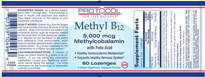 Methyl B12 5,000 mcg Methylcobalamin