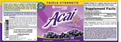Triple Strength Acai 3x 3000 mg