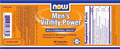 Photo of the NOW Men's Virility Power label