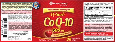 Maximum Strength Q-Sorb Co Q-10 600 mg