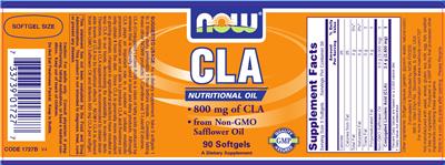 Photo of the NOW CLA label