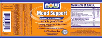 Photo of the NOW Mood Support label