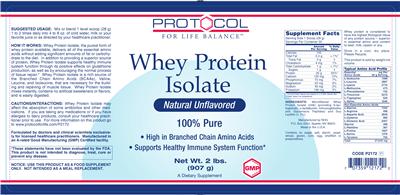 Whey Protein Isolate Natural Unflavored