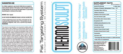 Photo of the Designed By Dean Thermosculpt label
