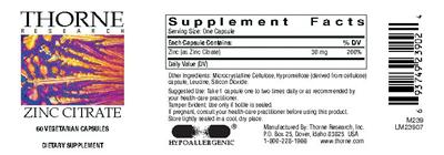 Zinc Citrate