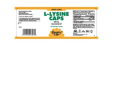 L-Lysine Caps 500 mg