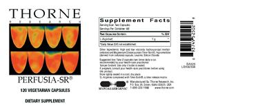 Photo of the Thorne Research Perfusia-SR label