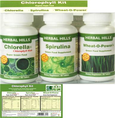 Photo of the Herbal Hills Chlorella label